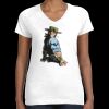 Women's Fine Jersey V-Neck Tee Thumbnail