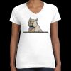 Women's Fine Jersey V-Neck Tee Thumbnail