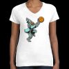 Women's Fine Jersey V-Neck Tee Thumbnail