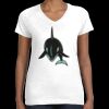 Women's Fine Jersey V-Neck Tee Thumbnail