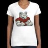 Women's Fine Jersey V-Neck Tee Thumbnail