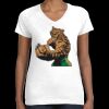 Women's Fine Jersey V-Neck Tee Thumbnail