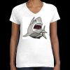 Women's Fine Jersey V-Neck Tee Thumbnail