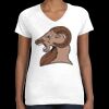 Women's Fine Jersey V-Neck Tee Thumbnail