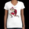Women's Fine Jersey V-Neck Tee Thumbnail