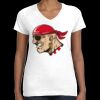 Women's Fine Jersey V-Neck Tee Thumbnail