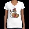 Women's Fine Jersey V-Neck Tee Thumbnail
