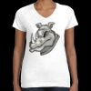 Women's Fine Jersey V-Neck Tee Thumbnail
