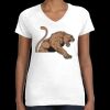 Women's Fine Jersey V-Neck Tee Thumbnail