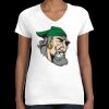 Women's Fine Jersey V-Neck Tee Thumbnail