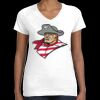 Women's Fine Jersey V-Neck Tee Thumbnail