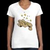 Women's Fine Jersey V-Neck Tee Thumbnail