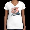 Women's Fine Jersey V-Neck Tee Thumbnail