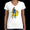 Women's Fine Jersey V-Neck Tee Thumbnail