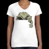 Women's Fine Jersey V-Neck Tee Thumbnail