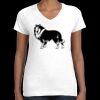 Women's Fine Jersey V-Neck Tee Thumbnail