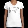 Women's Fine Jersey V-Neck Tee Thumbnail