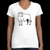Women's Fine Jersey V-Neck Tee Thumbnail