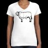 Women's Fine Jersey V-Neck Tee Thumbnail