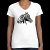 Women's Fine Jersey V-Neck Tee Thumbnail
