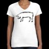 Women's Fine Jersey V-Neck Tee Thumbnail