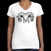 Women's Fine Jersey V-Neck Tee Thumbnail