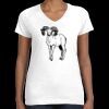 Women's Fine Jersey V-Neck Tee Thumbnail