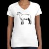 Women's Fine Jersey V-Neck Tee Thumbnail