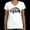 Women's Fine Jersey V-Neck Tee Thumbnail
