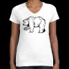 Women's Fine Jersey V-Neck Tee Thumbnail
