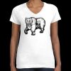 Women's Fine Jersey V-Neck Tee Thumbnail