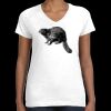 Women's Fine Jersey V-Neck Tee Thumbnail