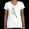 Women's Fine Jersey V-Neck Tee Thumbnail
