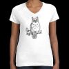Women's Fine Jersey V-Neck Tee Thumbnail