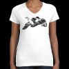 Women's Fine Jersey V-Neck Tee Thumbnail
