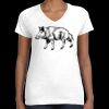 Women's Fine Jersey V-Neck Tee Thumbnail