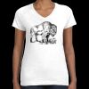 Women's Fine Jersey V-Neck Tee Thumbnail