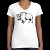 Women's Fine Jersey V-Neck Tee Thumbnail