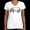 Women's Fine Jersey V-Neck Tee Thumbnail