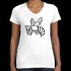 Women's Fine Jersey V-Neck Tee Thumbnail