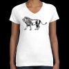 Women's Fine Jersey V-Neck Tee Thumbnail