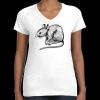 Women's Fine Jersey V-Neck Tee Thumbnail