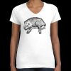 Women's Fine Jersey V-Neck Tee Thumbnail