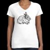 Women's Fine Jersey V-Neck Tee Thumbnail