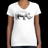 Women's Fine Jersey V-Neck Tee Thumbnail