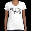 Women's Fine Jersey V-Neck Tee Thumbnail