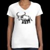 Women's Fine Jersey V-Neck Tee Thumbnail