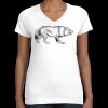 Women's Fine Jersey V-Neck Tee Thumbnail