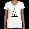 Women's Fine Jersey V-Neck Tee Thumbnail