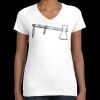 Women's Fine Jersey V-Neck Tee Thumbnail